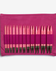 birchwood interchangeable circular knitting needle set, blush 5"