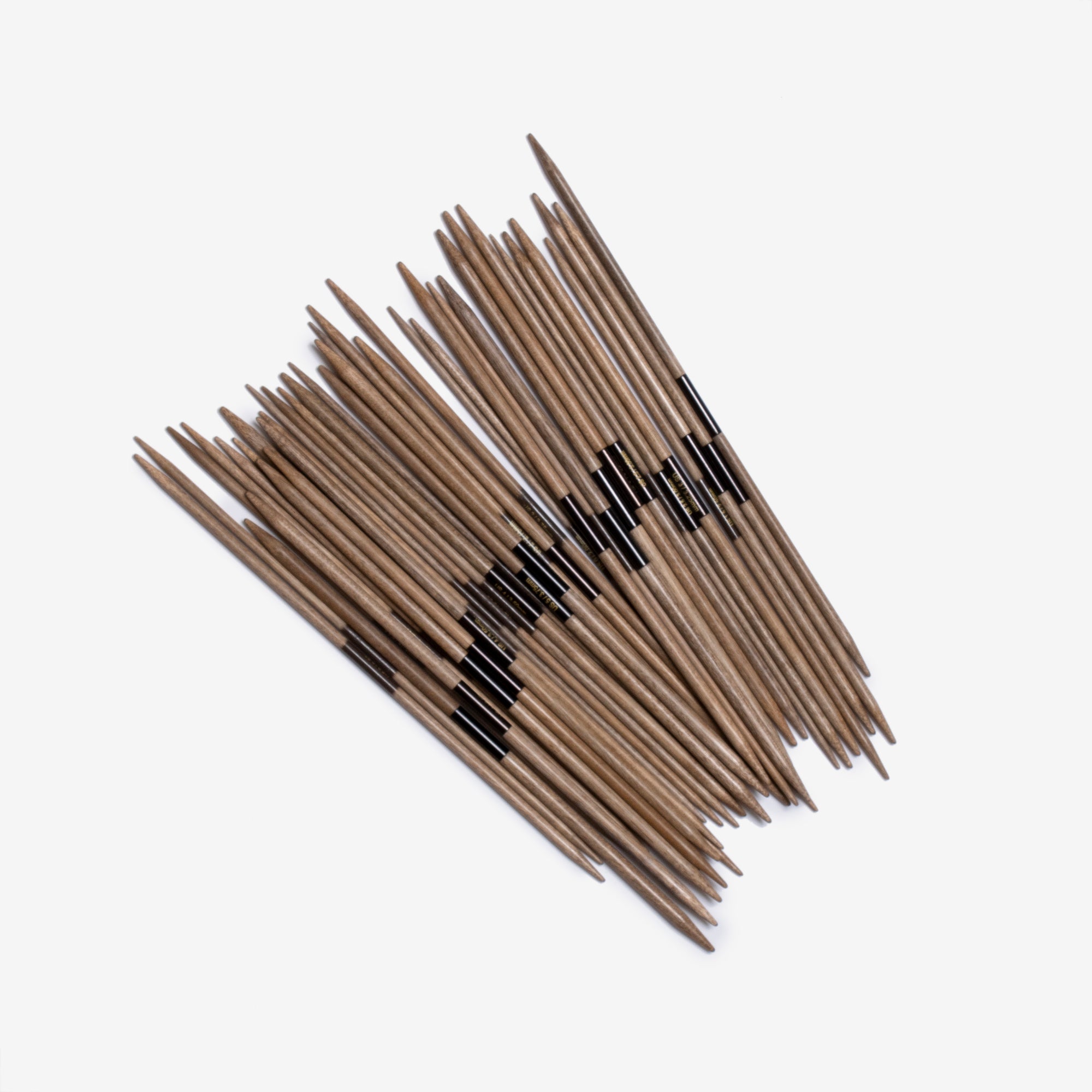 double pointed knitting needle set, umber 6"