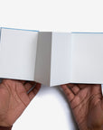 indigo orihon accordian fold journal, bokashi