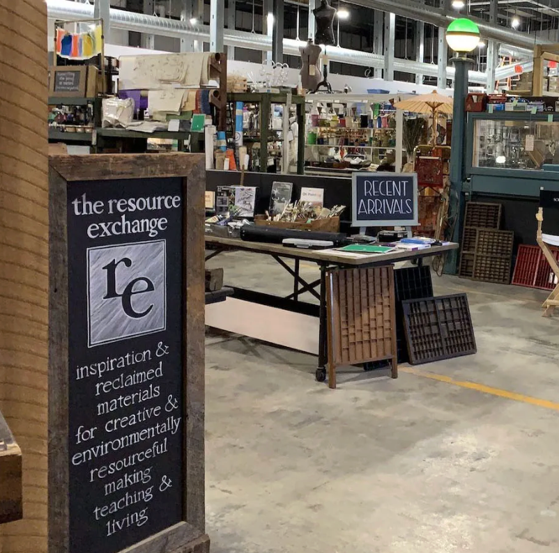 reclaimed materials for creativity: the resource exchange