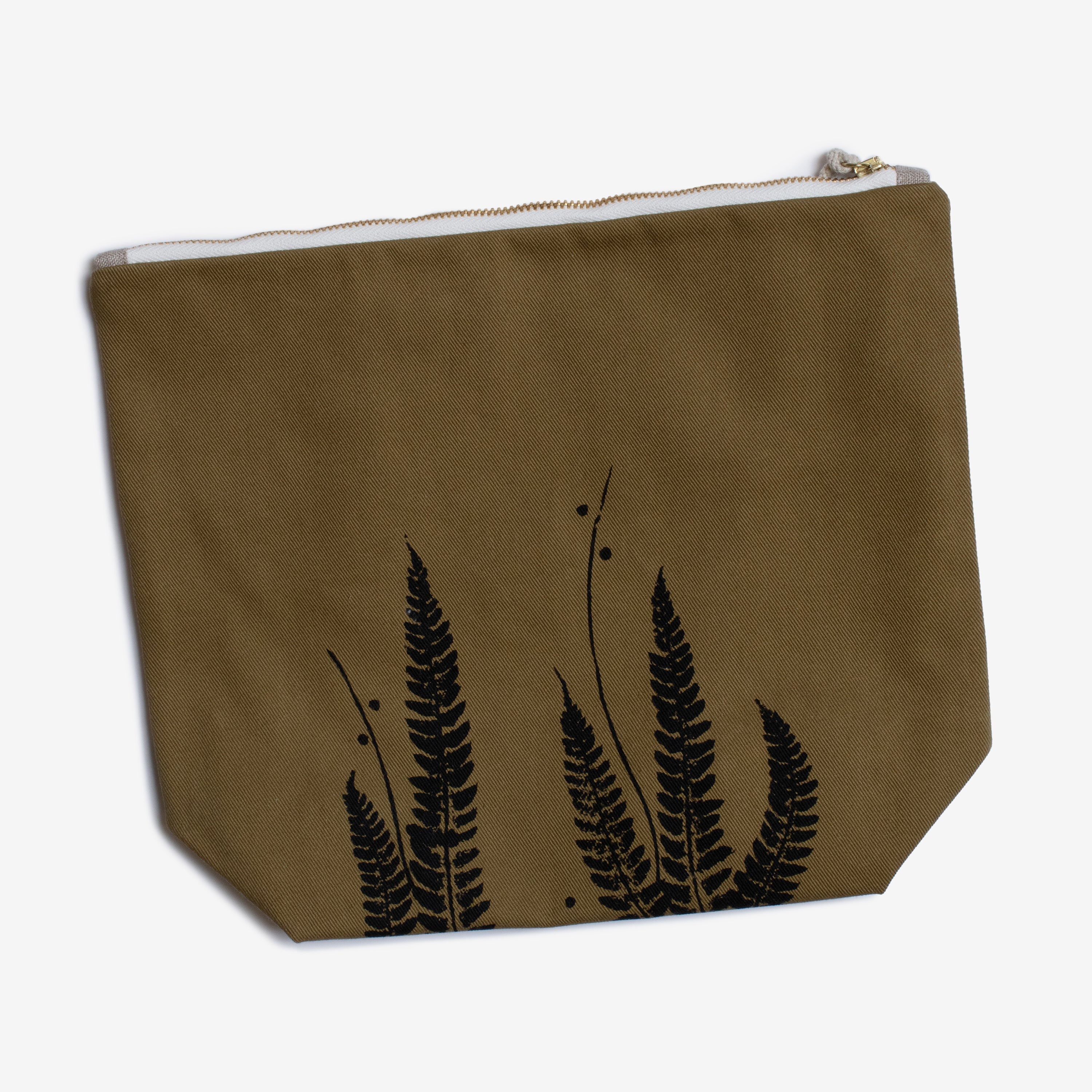 botanical zipper project bag