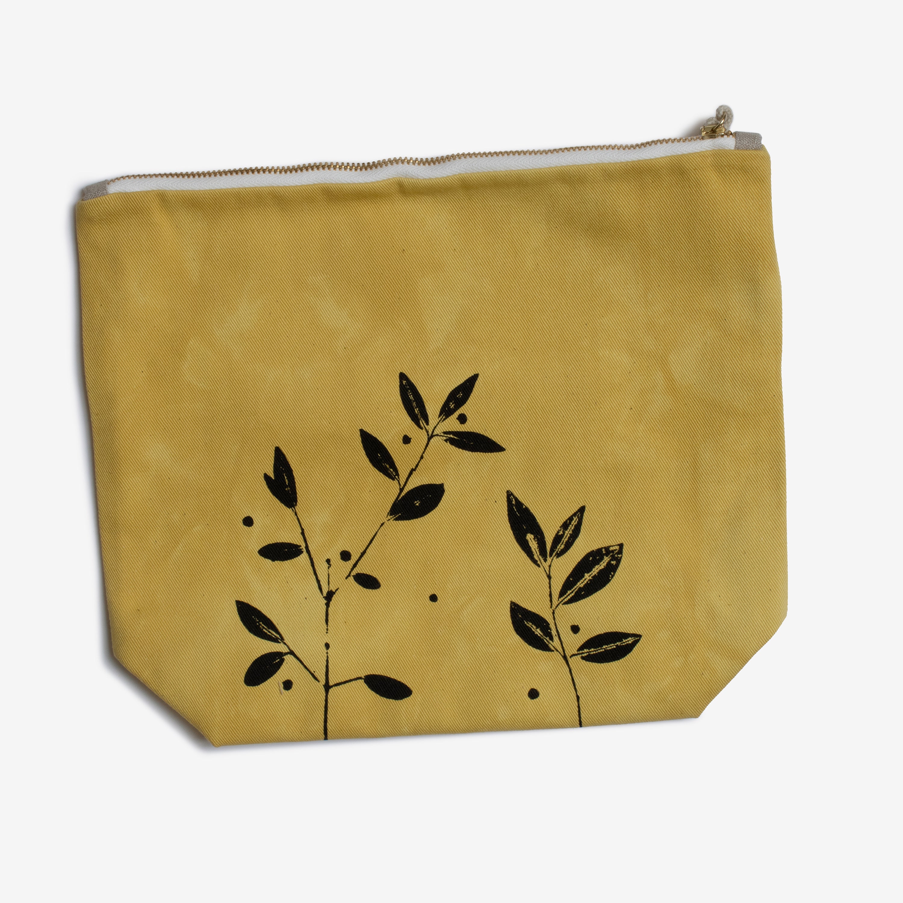 botanical zipper project bag