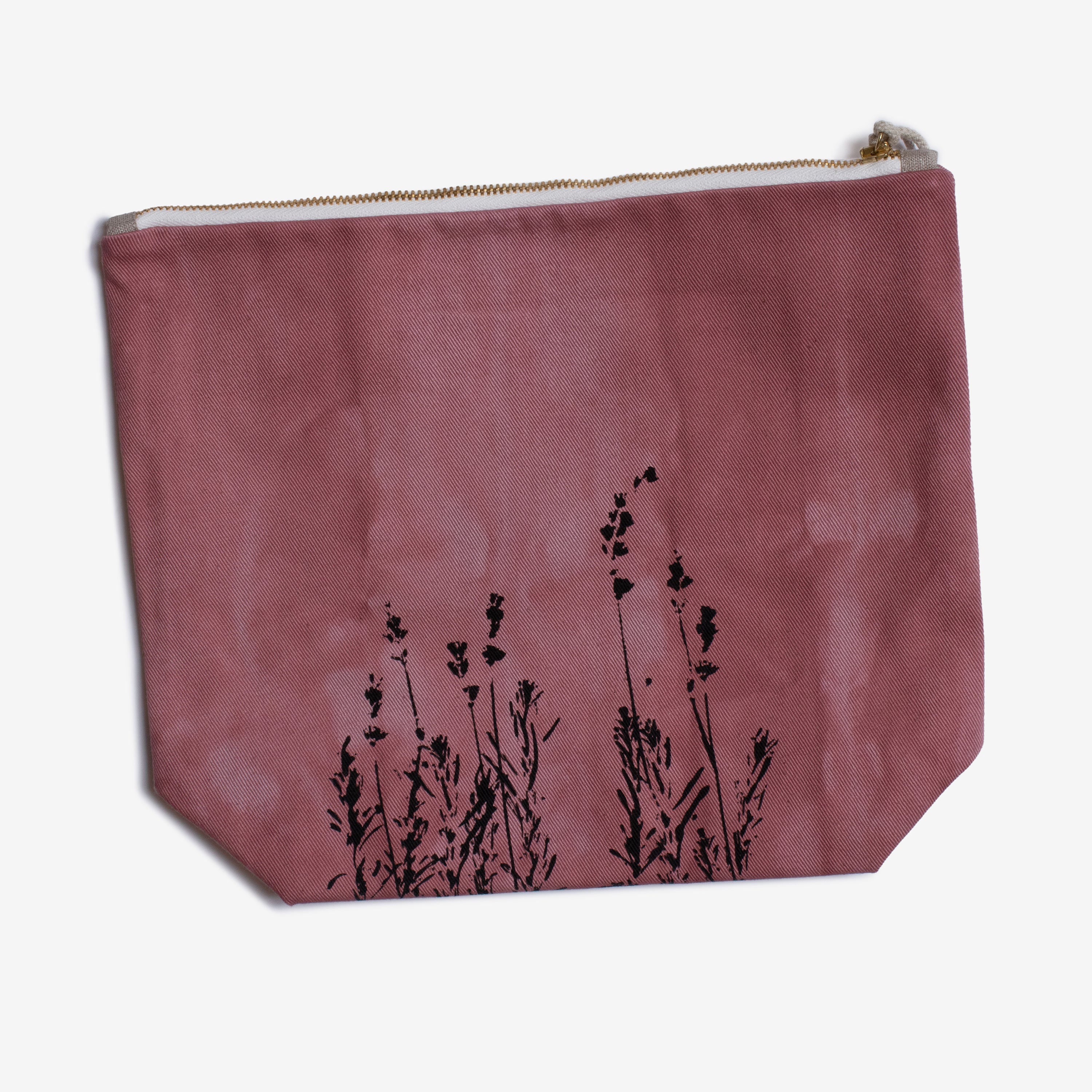 botanical zipper project bag