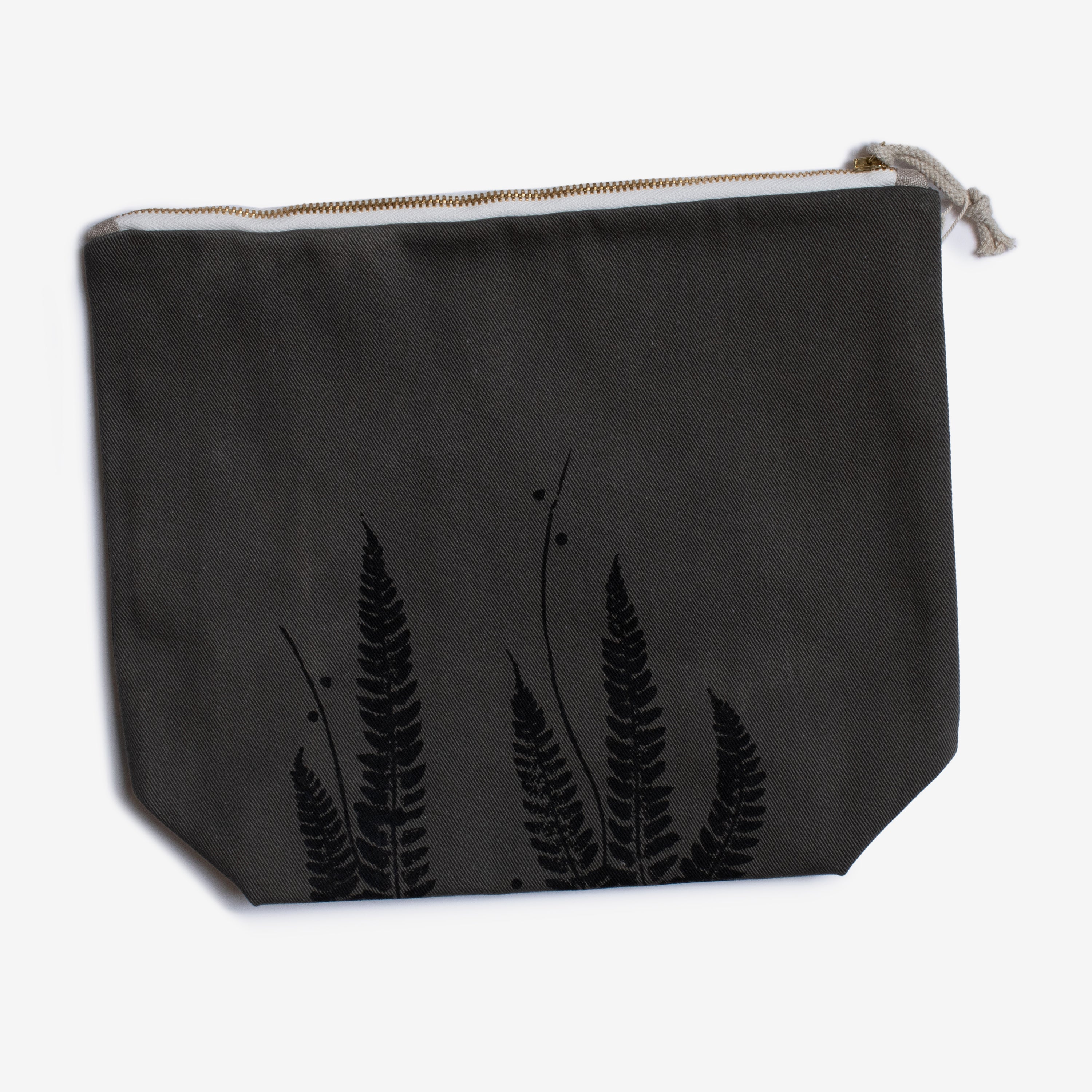 botanical zipper project bag