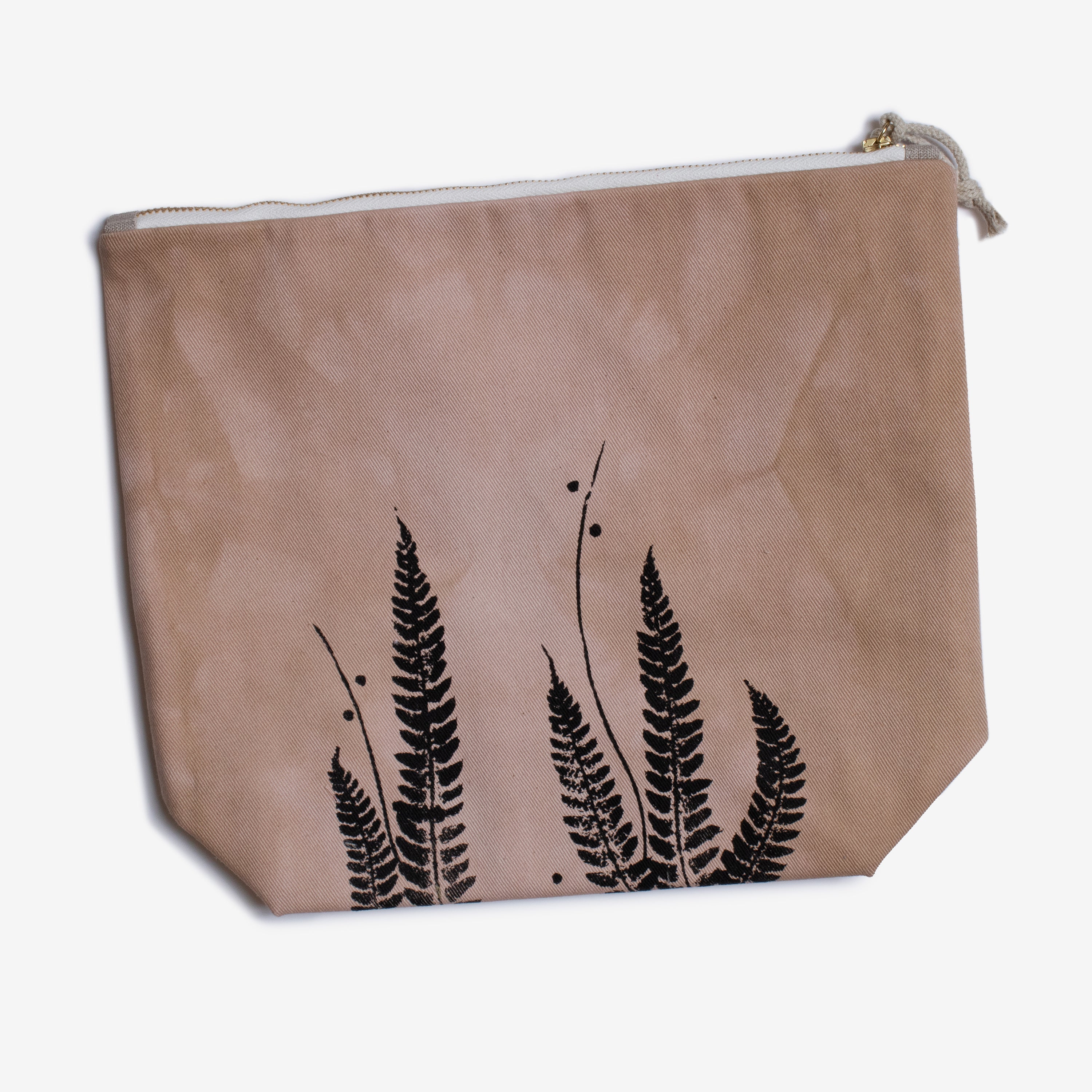 botanical zipper project bag