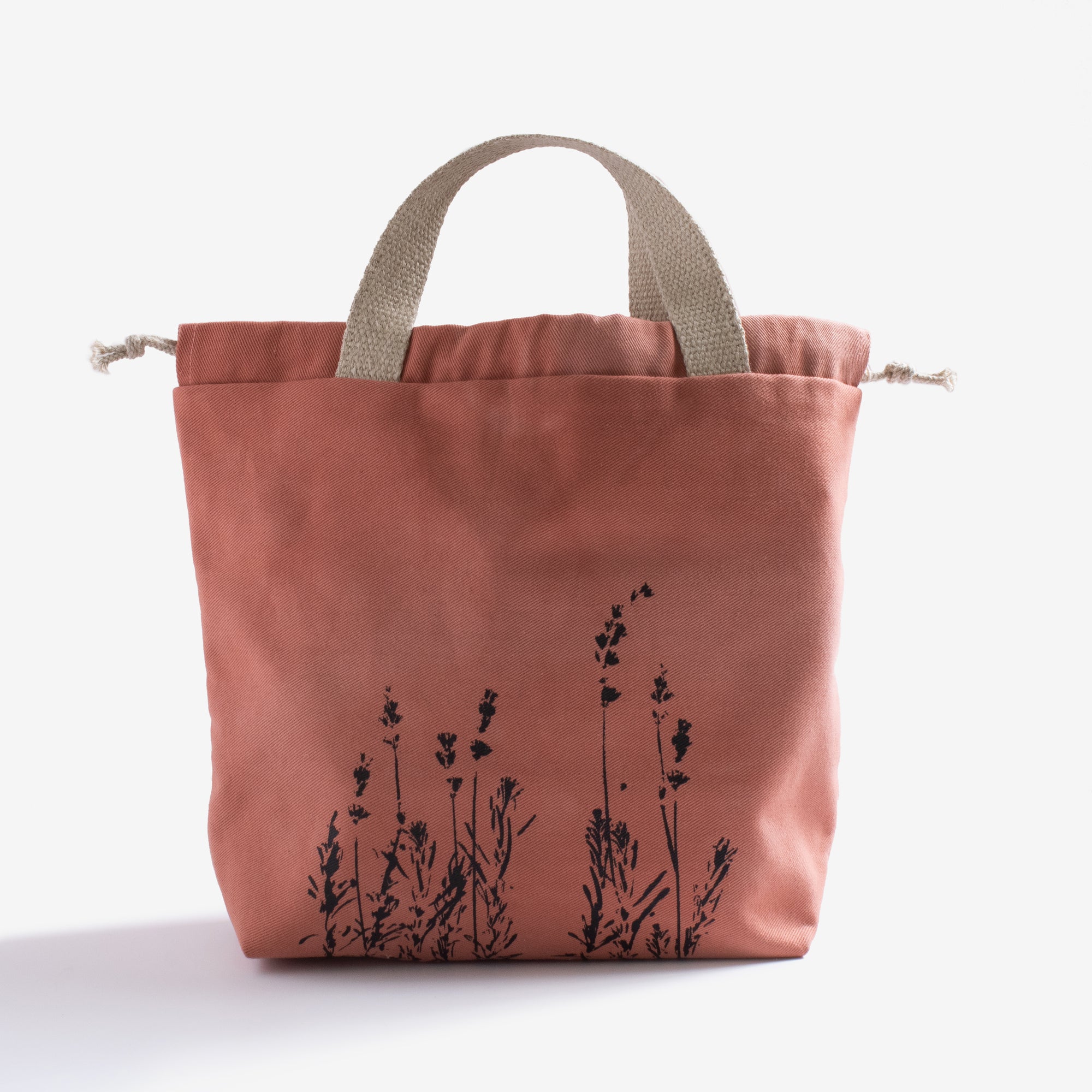 botanical printed project bag